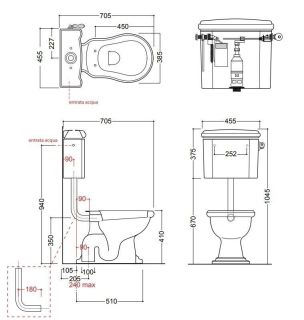 Бачок для унитаза Kerasan Retro 107201 белый